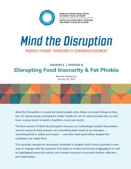 Podcast episode transcript & companion document: Disrupting food insecurity & fat phobia (Season 1, Episode 5)